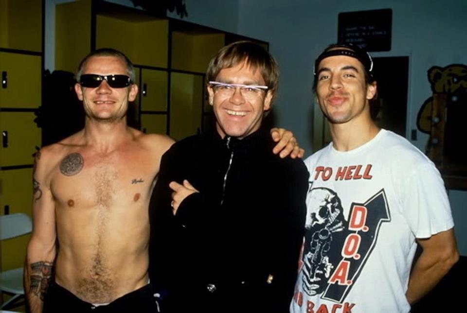 Anthony Kiedis Elton John Flea Red Hot Chili Peppers
